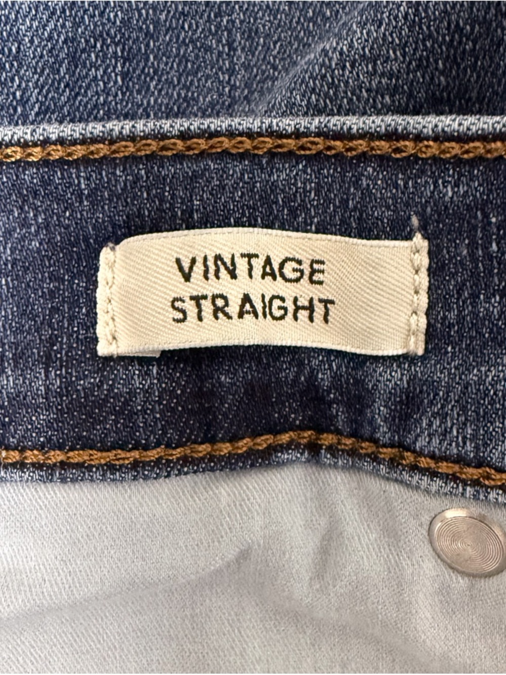 J Crew Ether Blue Dark Wash Vintage Straight Mid Rise Jeans 26.5 Inch Inseam 27 - Picture 6 of 9